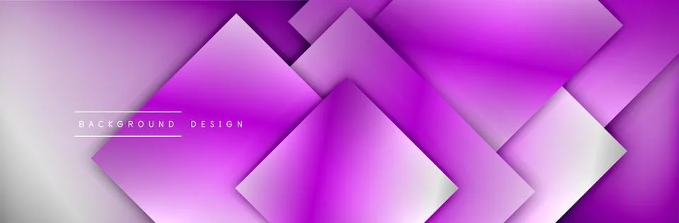 Square shapes composition geometric abstract background. 3D shadow effects and Stock Illustration