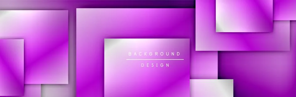 Square shapes composition geometric abstract background. 3D shadow effects and Stock Illustration