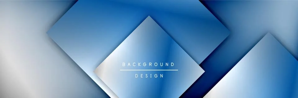 Square shapes composition geometric abstract background. 3D shadow effects and Illustrazione stock