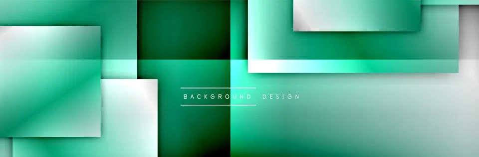 Square shapes composition geometric abstract background. 3D shadow effects and Stock Illustration