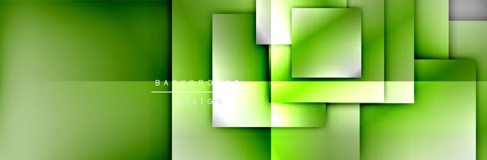 Square shapes composition geometric abstract background. 3D shadow effects and Illustrazione stock