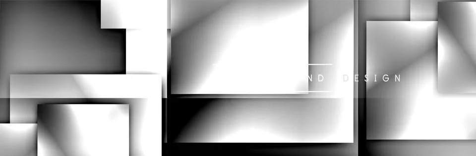 Square shapes composition geometric abstract background. 3D shadow effects and イラスト素材