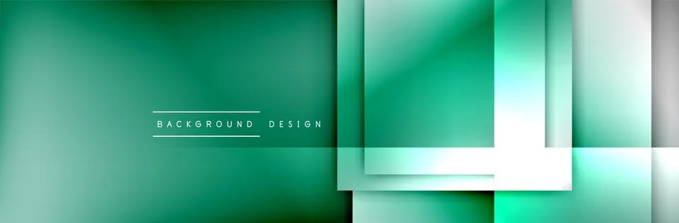 Square shapes composition geometric abstract background. 3D shadow effects and Stock Illustration