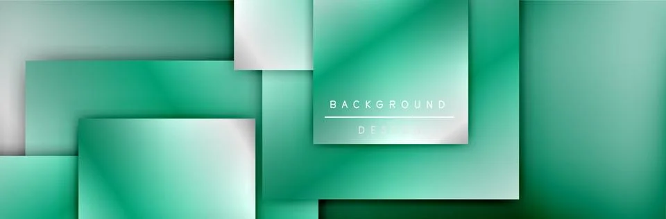 Square shapes composition geometric abstract background. 3D shadow effects and Stock Illustration