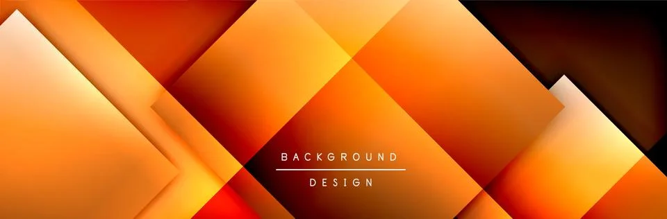 Square shapes composition geometric abstract background. 3D shadow effects and Stock Illustration