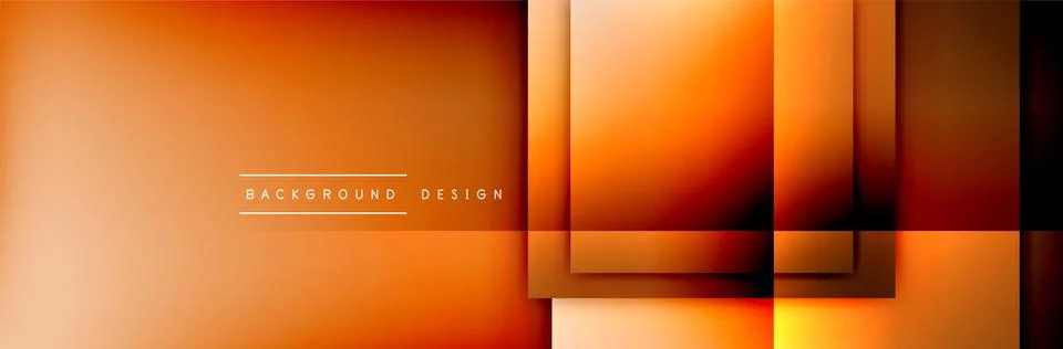 Square shapes composition geometric abstract background. 3D shadow effects and Stock Illustration