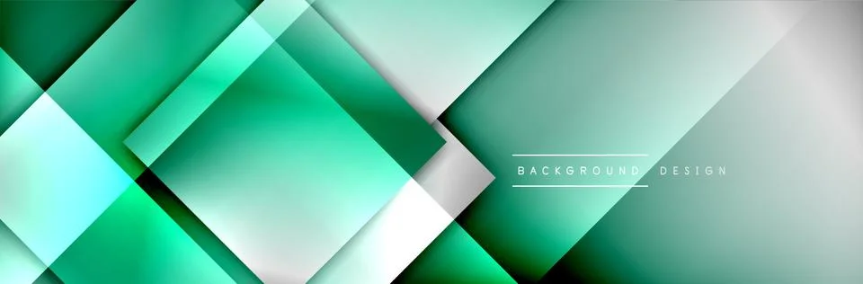 Square shapes composition geometric abstract background. 3D shadow effects and 스톡 일러스트