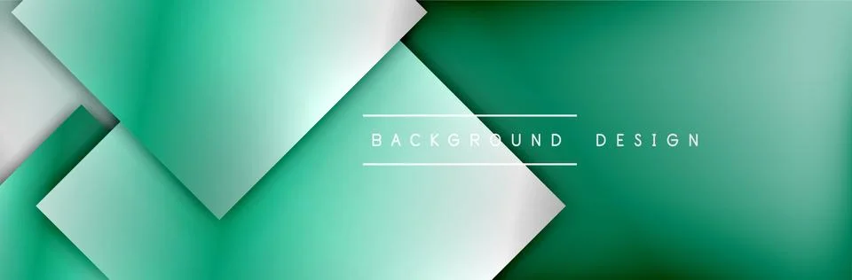 Square shapes composition geometric abstract background. 3D shadow effects and Illustrazione stock