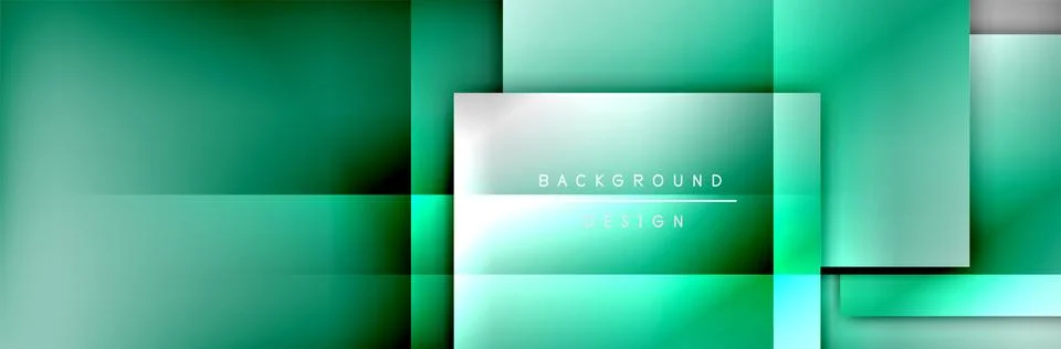 Square shapes composition geometric abstract background. 3D shadow effects and 스톡 일러스트