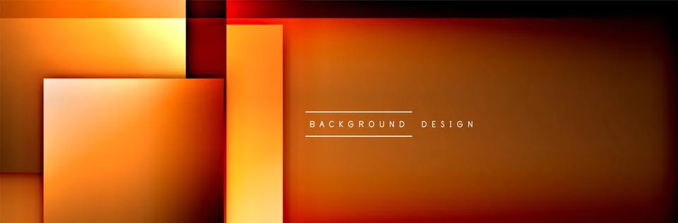 Square shapes composition geometric abstract background. 3D shadow effects and Stockillustratie