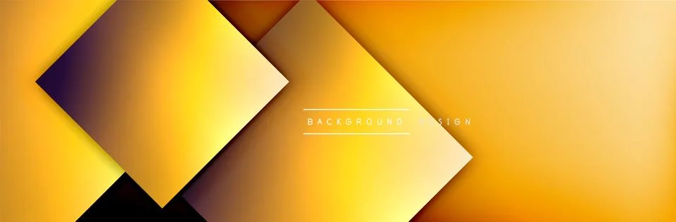 Square shapes composition geometric abstract background. 3D shadow effects and Stockillustratie