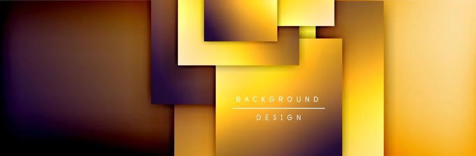 Square shapes composition geometric abstract background. 3D shadow effects and 스톡 일러스트