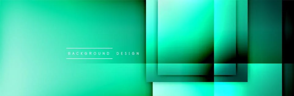 Square shapes composition geometric abstract background. 3D shadow effects and Stock Illustration