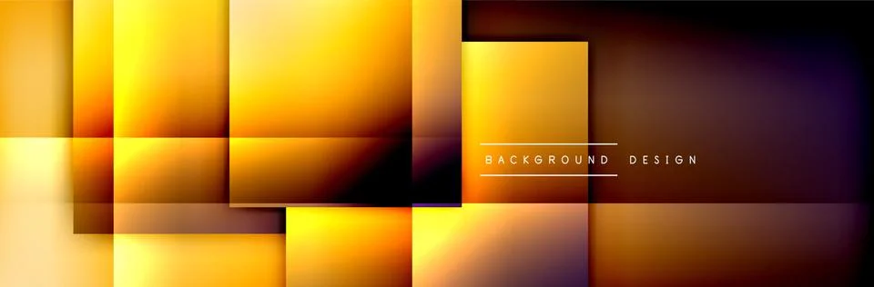 Square shapes composition geometric abstract background. 3D shadow effects and Stock Illustration