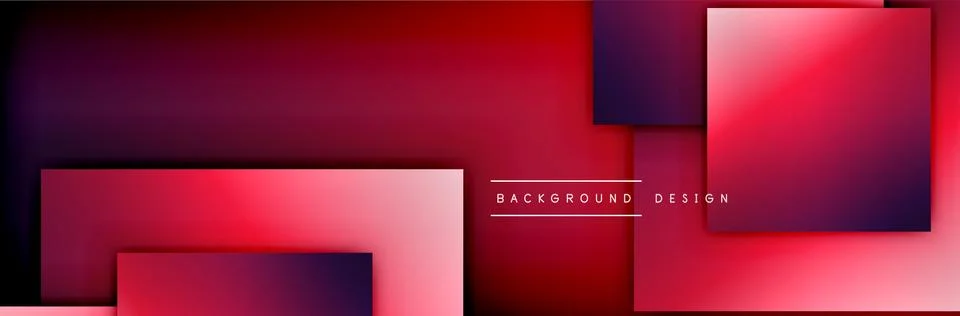 Square shapes composition geometric abstract background. 3D shadow effects and イラスト素材