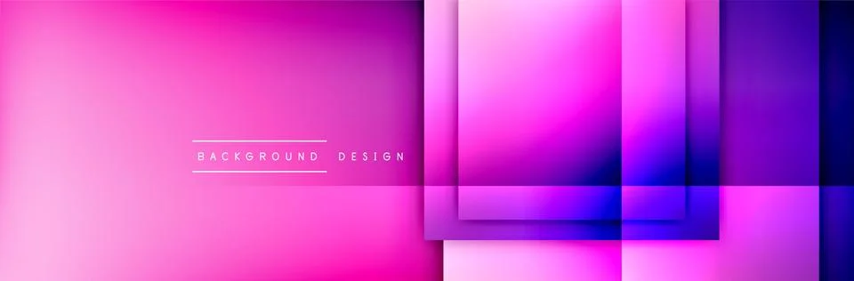 Square shapes composition geometric abstract background. 3D shadow effects and Stockillustratie