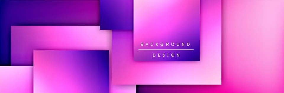 Square shapes composition geometric abstract background. 3D shadow effects and Stock Illustration