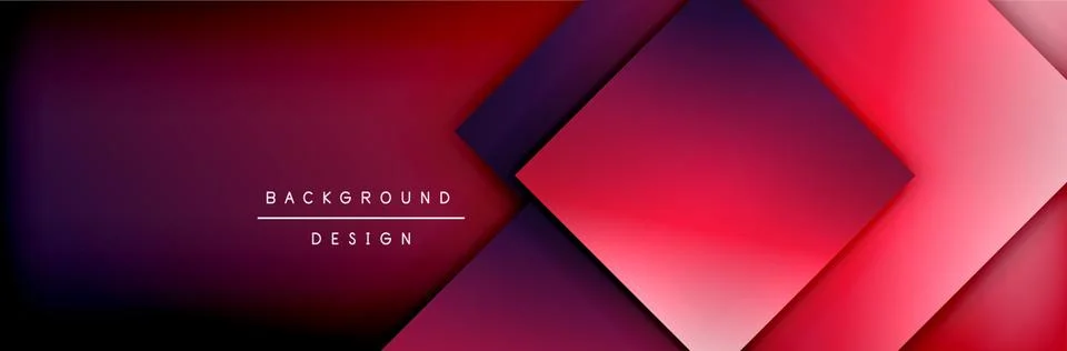 Square shapes composition geometric abstract background. 3D shadow effects and Stock Illustration