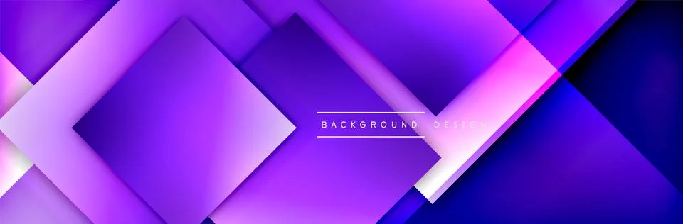 Square shapes composition geometric abstract background. 3D shadow effects and Stock Illustration