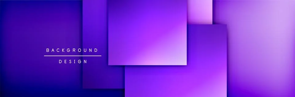 Square shapes composition geometric abstract background. 3D shadow effects and Stock Illustration