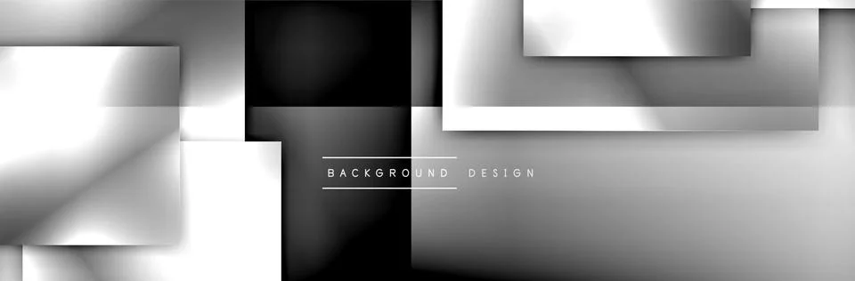 Square shapes composition geometric abstract background. 3D shadow effects and Stock Illustration