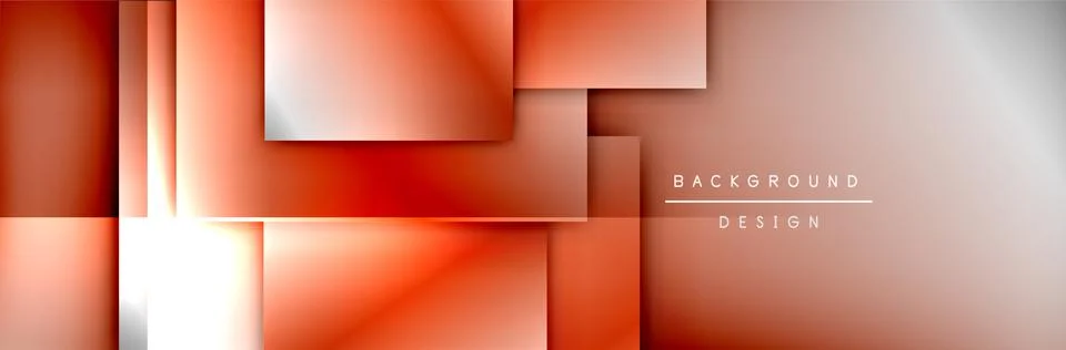 Square shapes composition geometric abstract background. 3D shadow effects and イラスト素材