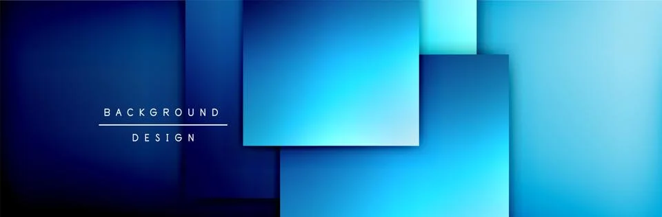 Square shapes composition geometric abstract background. 3D shadow effects and Illustrazione stock