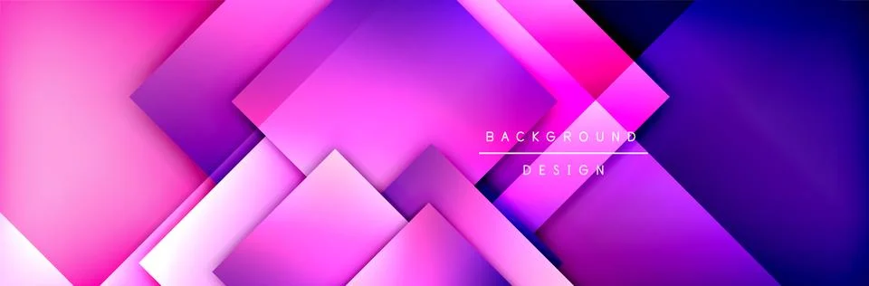 Square shapes composition geometric abstract background. 3D shadow effects and イラスト素材