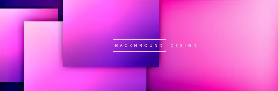Square shapes composition geometric abstract background. 3D shadow effects and Stock Illustration