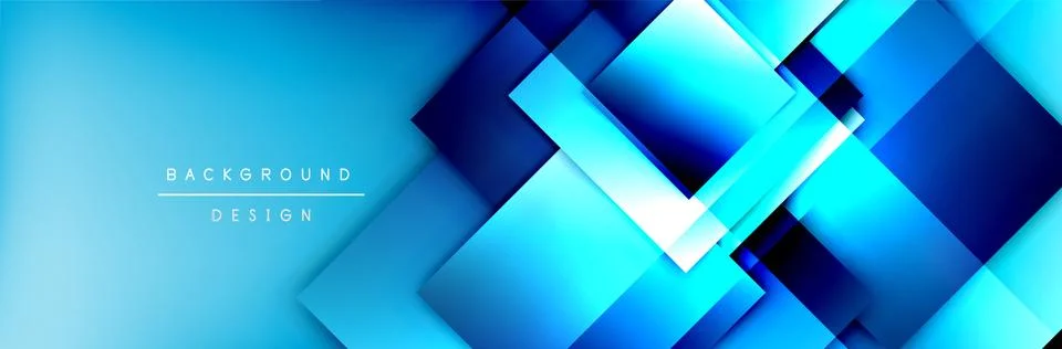 Square shapes composition geometric abstract background. 3D shadow effects and Stock Illustration