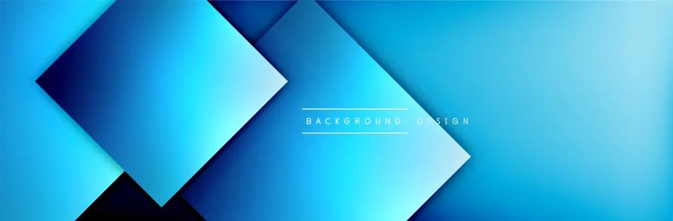 Square shapes composition geometric abstract background. 3D shadow effects and Stock Illustration