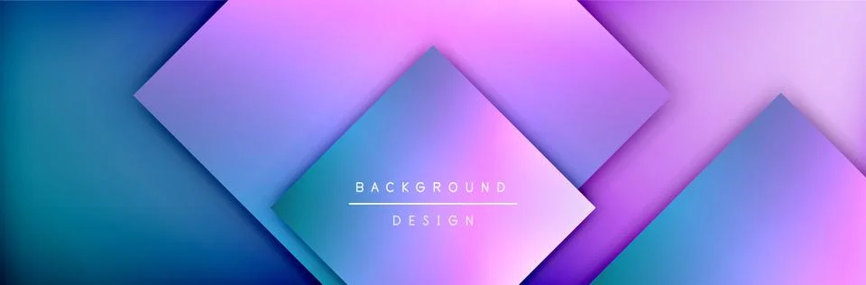Square shapes composition geometric abstract background. 3D shadow effects and Stock Illustration