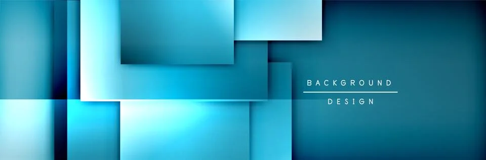 Square shapes composition geometric abstract background. 3D shadow effects and 스톡 일러스트