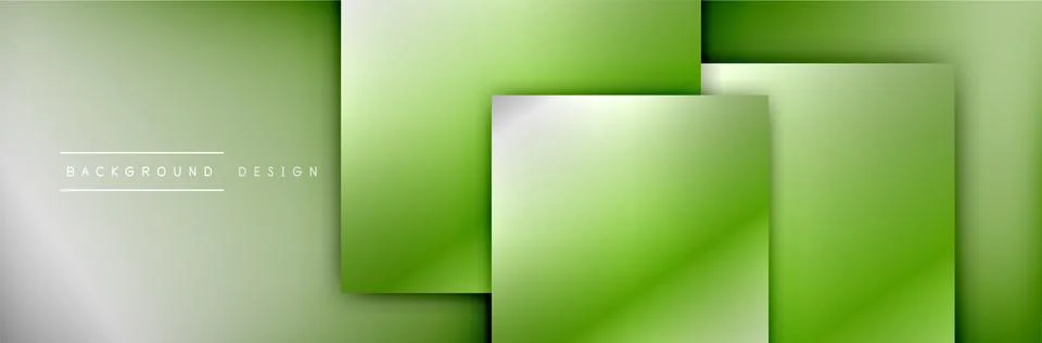 Square shapes composition geometric abstract background. 3D shadow effects and Illustrazione stock