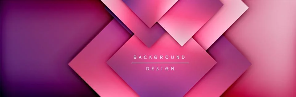 Square shapes composition geometric abstract background. 3D shadow effects and Stock Illustration