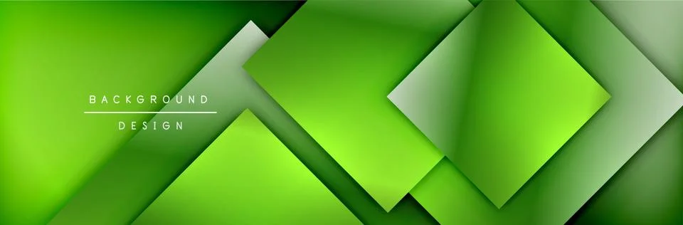 Square shapes composition geometric abstract background. 3D shadow effects and Illustrazione stock