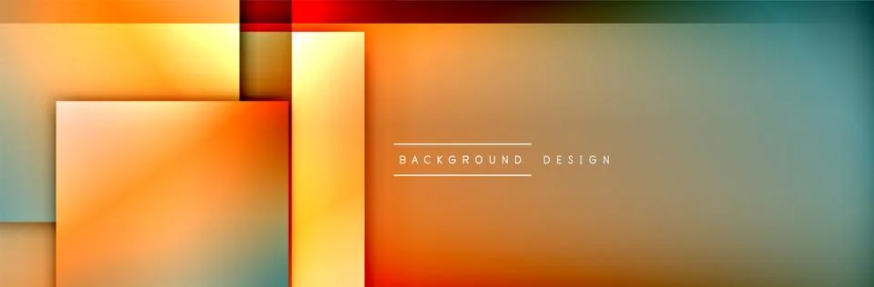 Square shapes composition geometric abstract background. 3D shadow effects and イラスト素材
