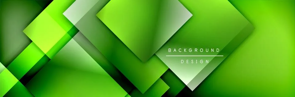 Square shapes composition geometric abstract background. 3D shadow effects and Illustrazione stock