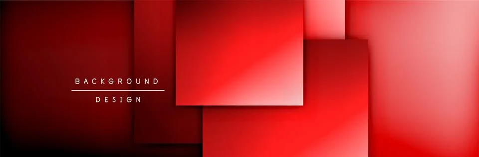 Square shapes composition geometric abstract background. 3D shadow effects and Illustrazione stock