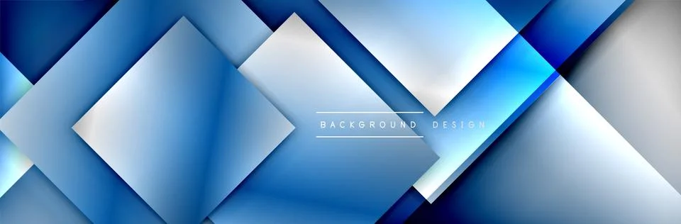 Square shapes composition geometric abstract background. 3D shadow effects and Stock Illustration