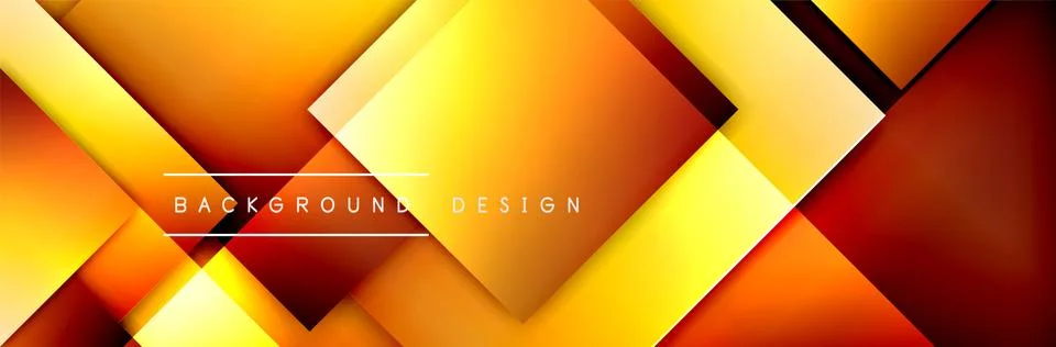 Square shapes composition geometric abstract background. 3D shadow effects and Illustrazione stock