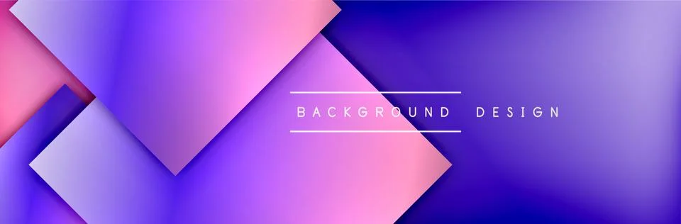 Square shapes composition geometric abstract background. 3D shadow effects and Stock Illustration