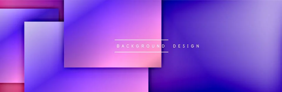 Square shapes composition geometric abstract background. 3D shadow effects and Stock Illustration