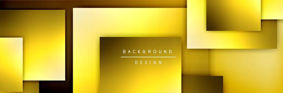 Square shapes composition geometric abstract background. 3D shadow effects and Stock Illustration