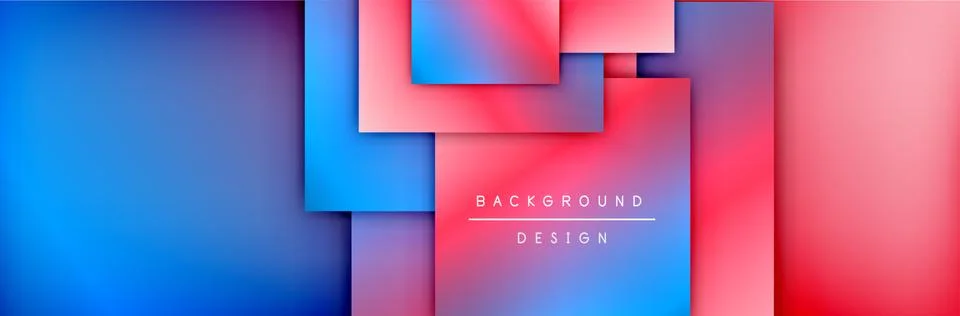 Square shapes composition geometric abstract background. 3D shadow effects and 스톡 일러스트