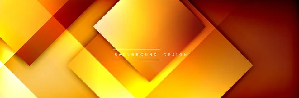 Square shapes composition geometric abstract background. 3D shadow effects and Stock Illustration