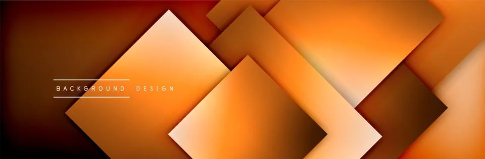 Square shapes composition geometric abstract background. 3D shadow effects and イラスト素材