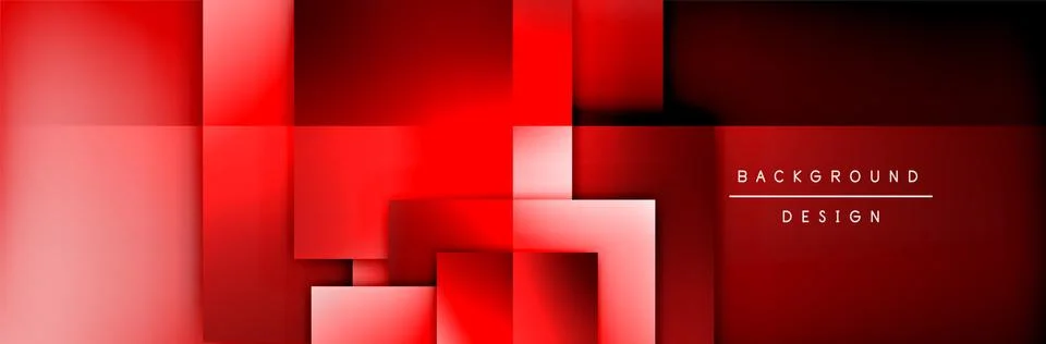 Square shapes composition geometric abstract background. 3D shadow effects and 스톡 일러스트