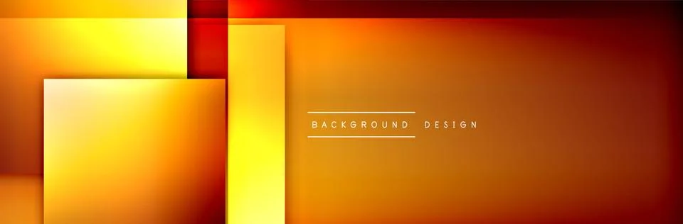 Square shapes composition geometric abstract background. 3D shadow effects and Stock Illustration