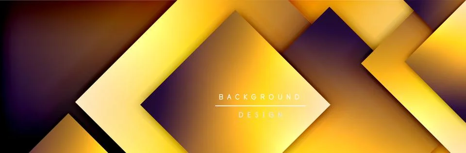Square shapes composition geometric abstract background. 3D shadow effects and 스톡 일러스트